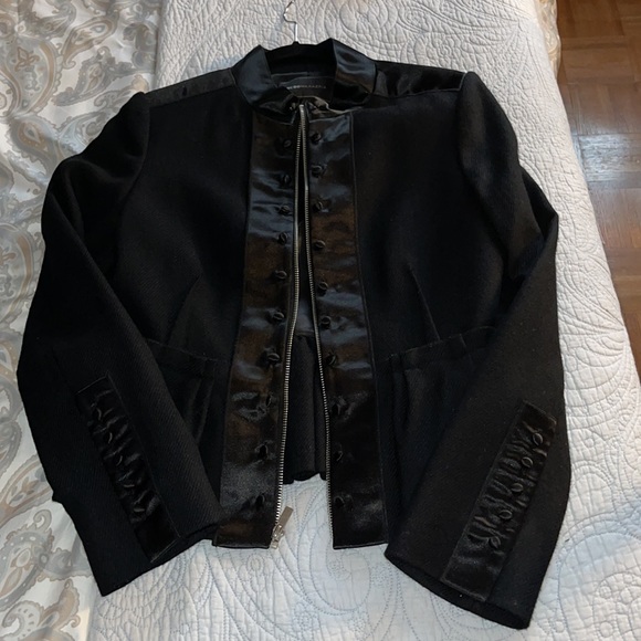 BGBGmaxazria black peplum military style jacket Medium - Picture 10 of 16